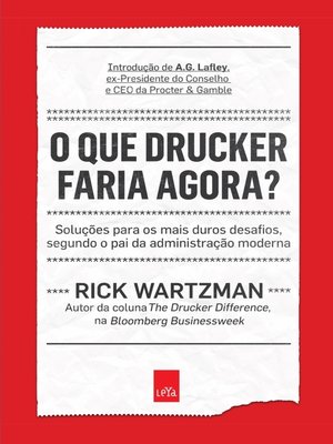 cover image of O Que Drucker Faria Agora?